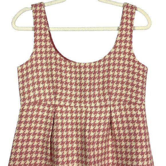 Vineyard Vines Women's Houndstooth Wool & Viscose Dress Size 6, Pink/Ivory - Picture 2 of 10